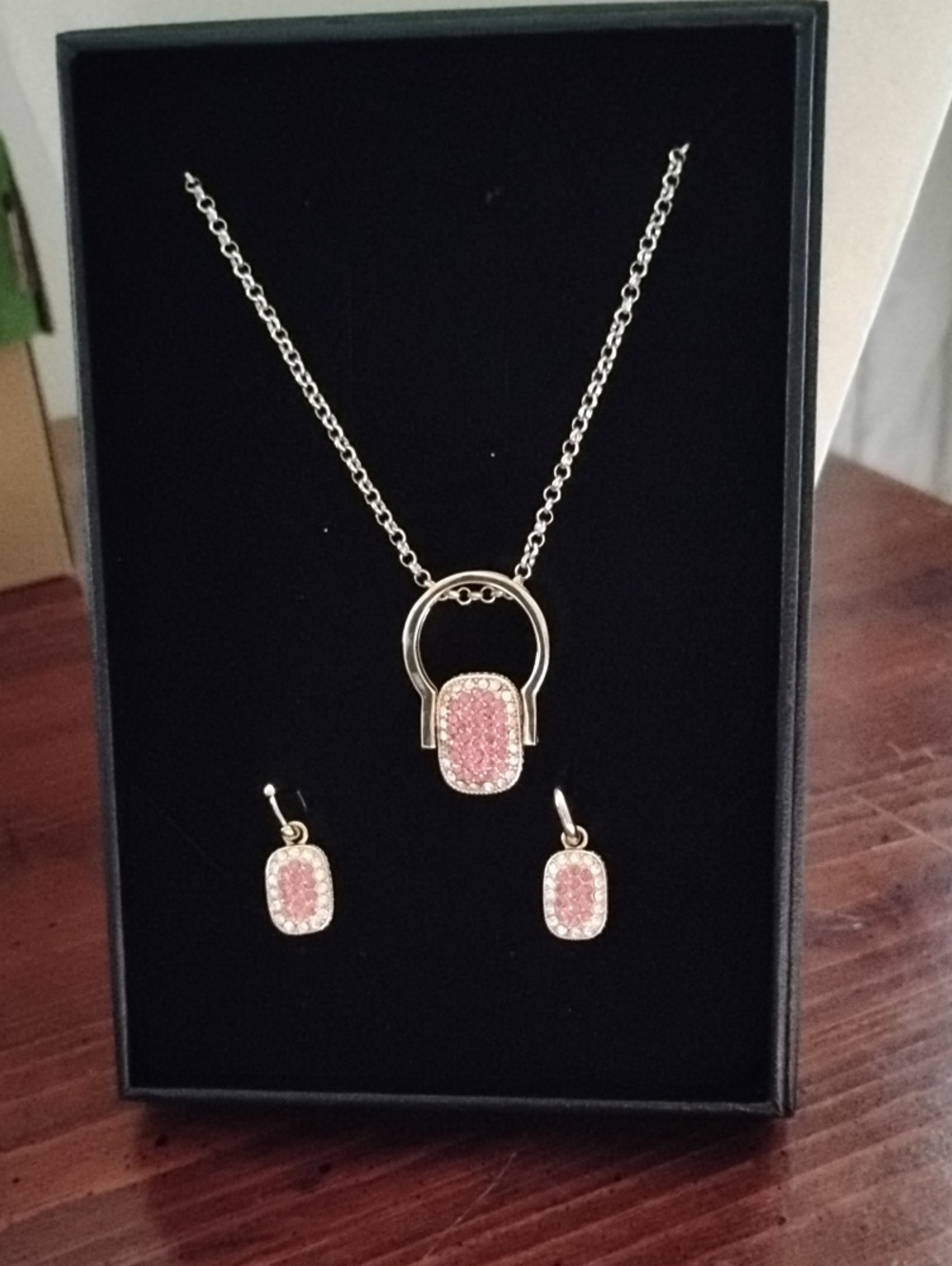 Heidi Days Convertible Crystal Pendant Necklace,Ring and Earrings Set